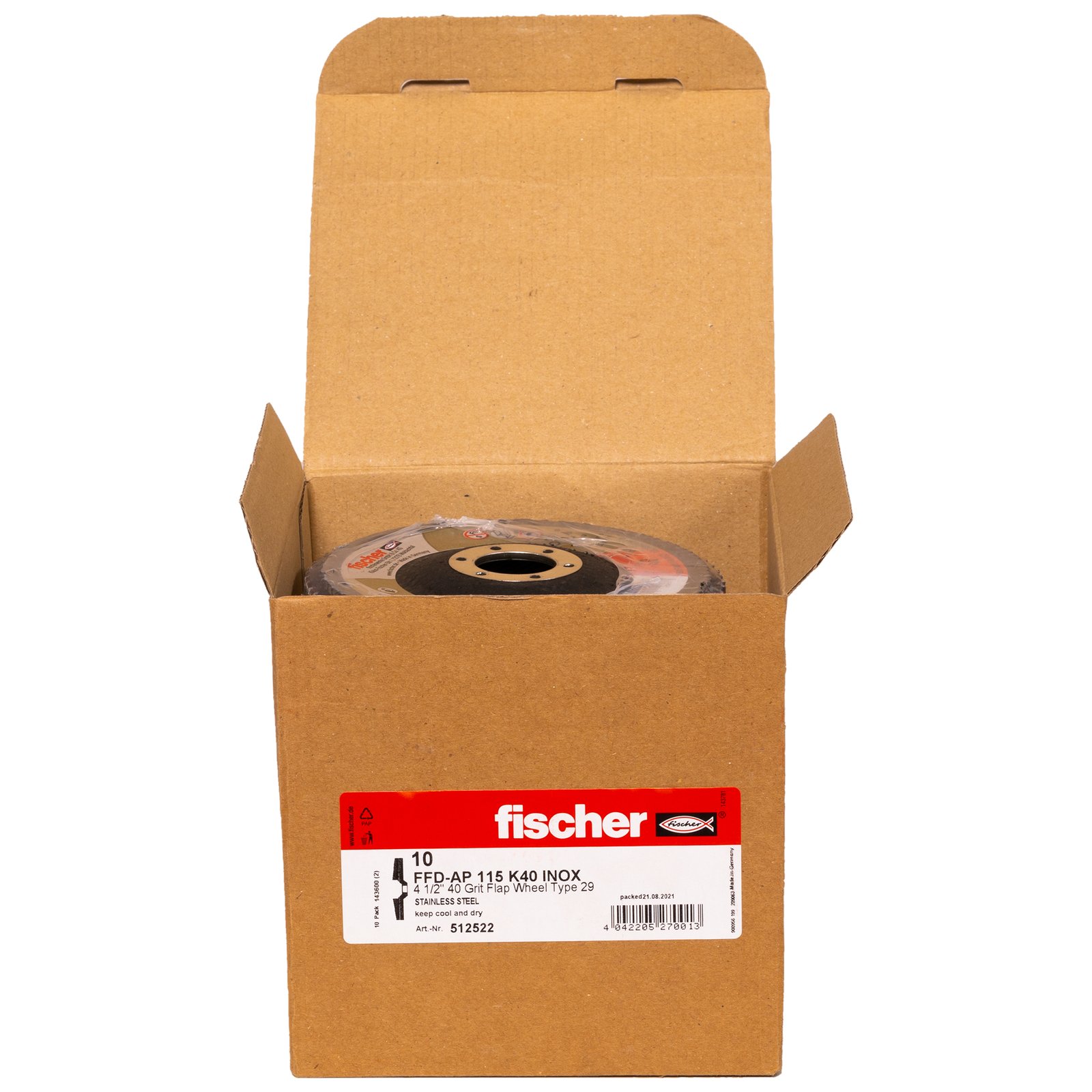 fischer Fächerschleifscheibe AP Inox