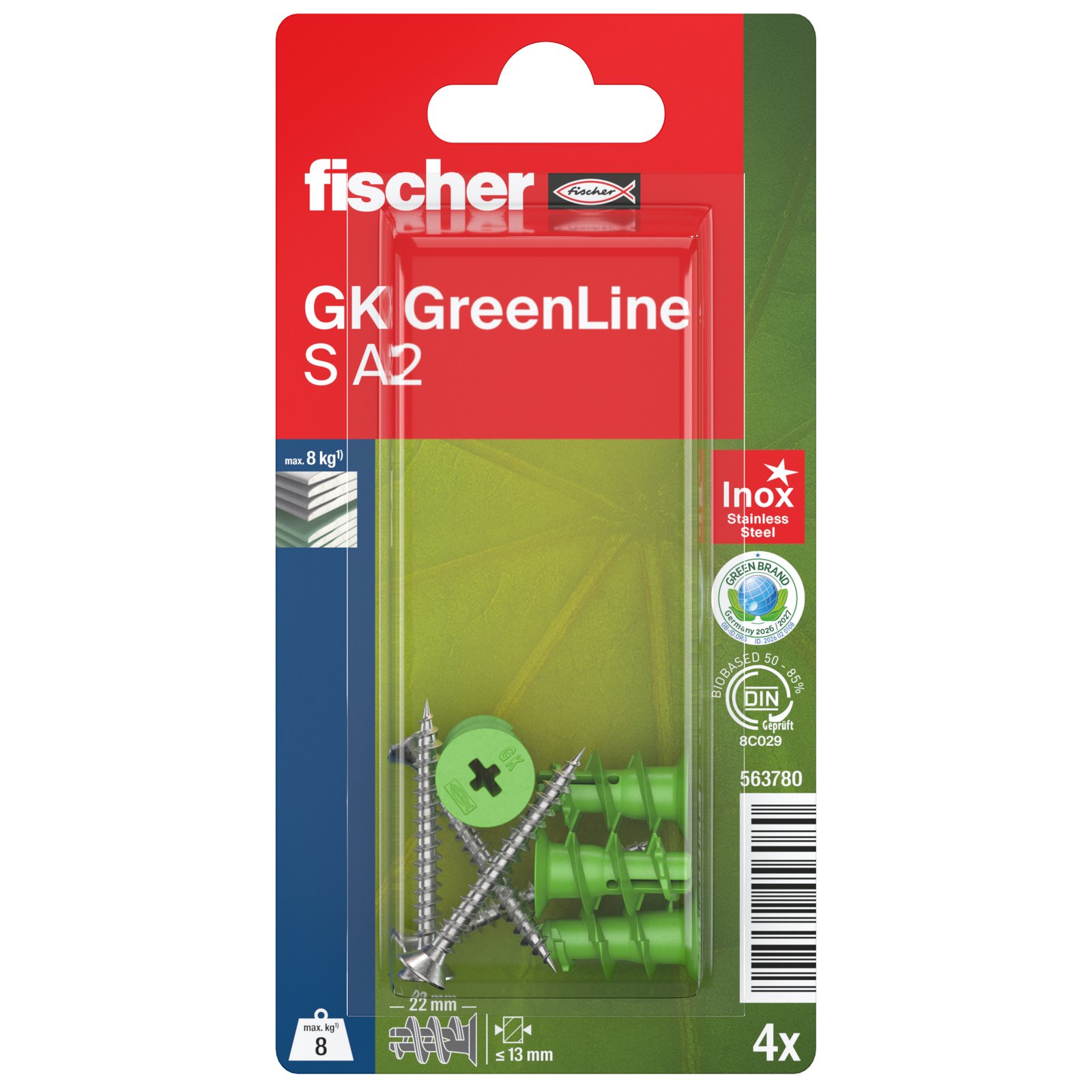 fischer Gipskartondübel GK Green S A2 K