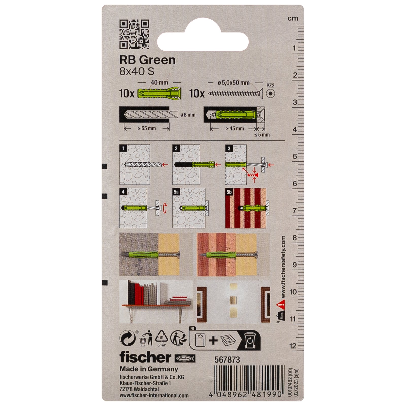 fischer Regalbefestigung RB Green K