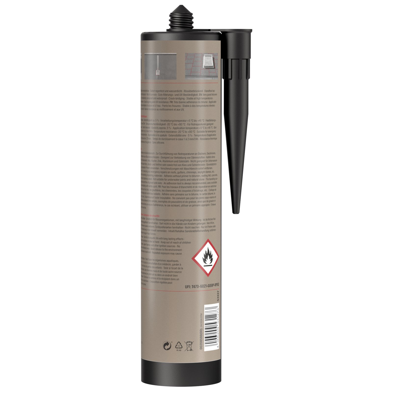 fischer Bitumen-Dachdichtstoff Roof BI sw