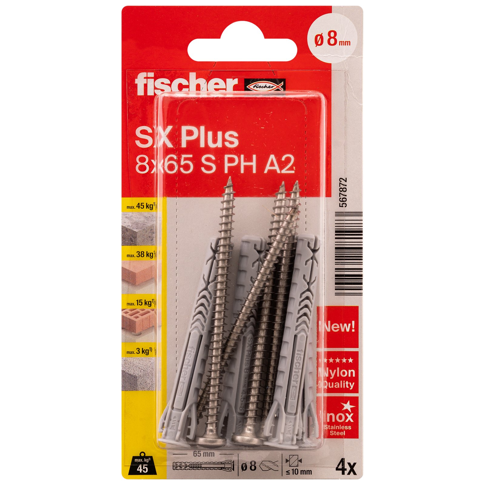fischer Dübel SX Plus S A2 K
