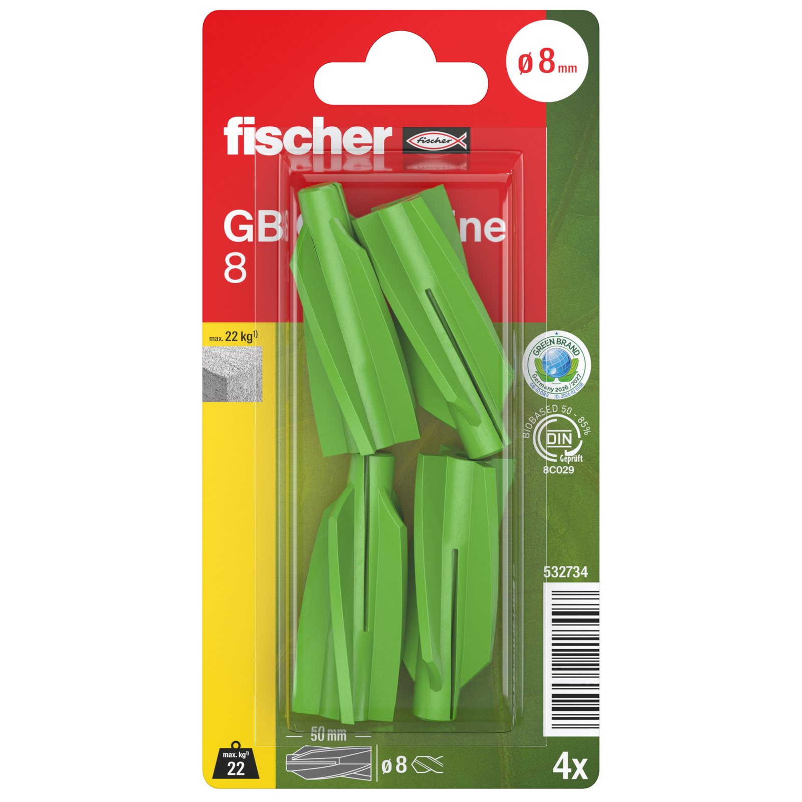 fischer Gasbetondübel GB Green K NV