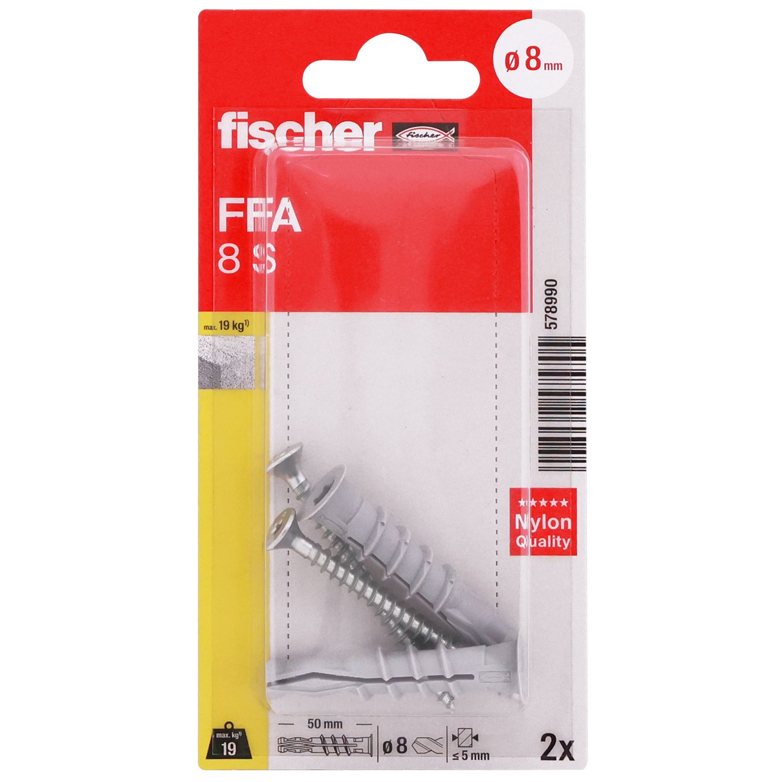 fischer Porenbetondübel FFA S K