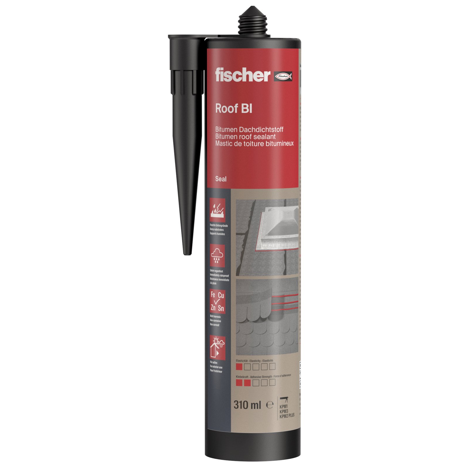 fischer Bitumen-Dachdichtstoff Roof BI sw