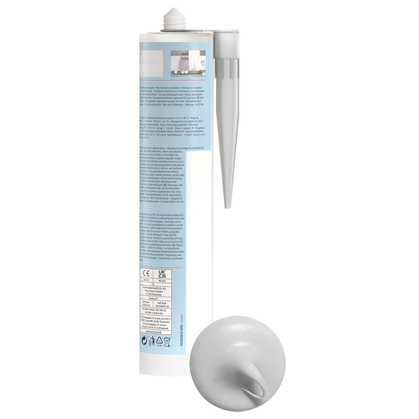 fischer Sanitärsilikon Sanitary Pro SI gr