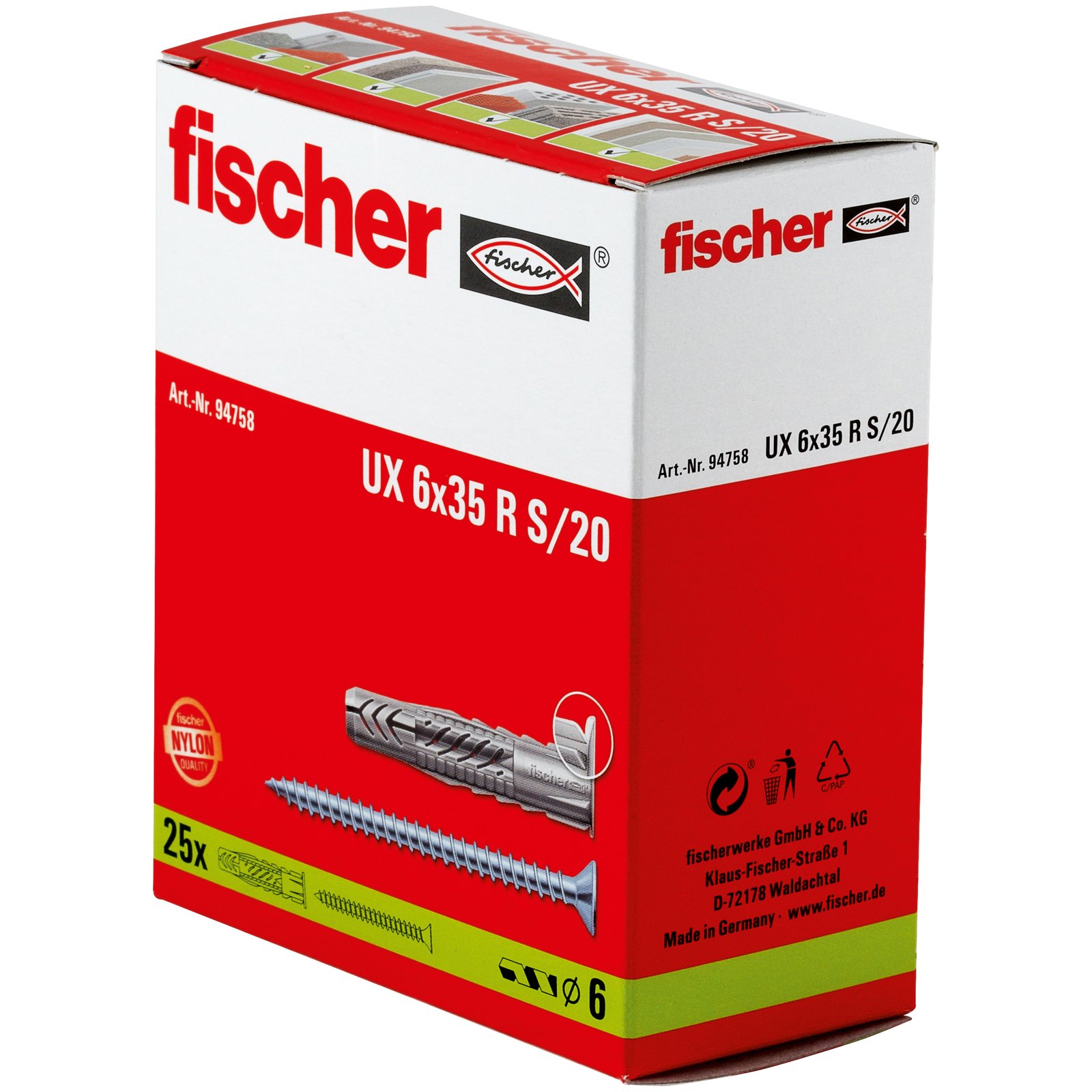 fischer Universaldübel UX R S