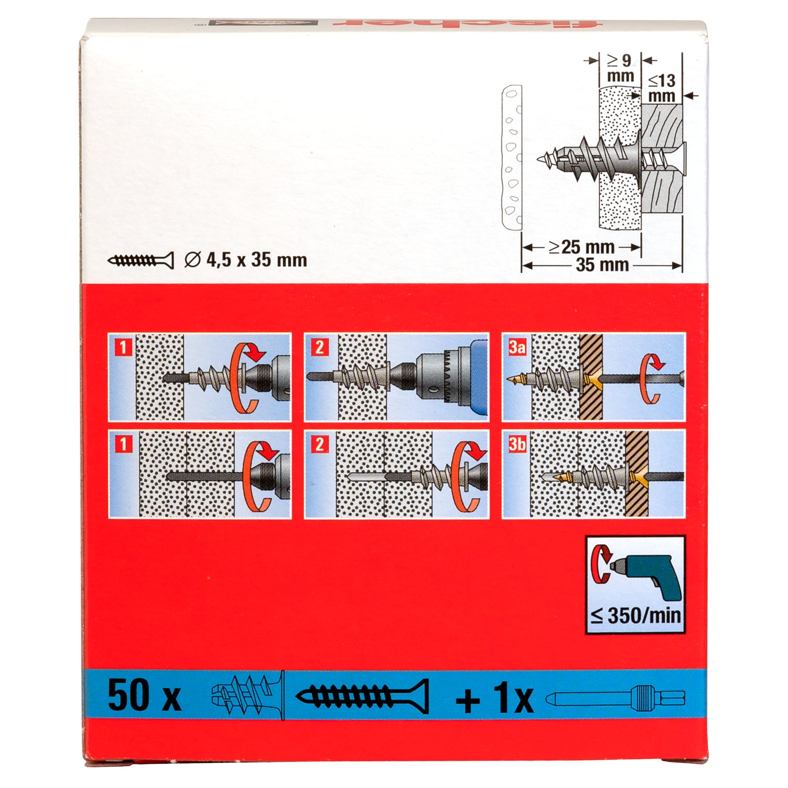 fischer Gipskartondübel GK S
