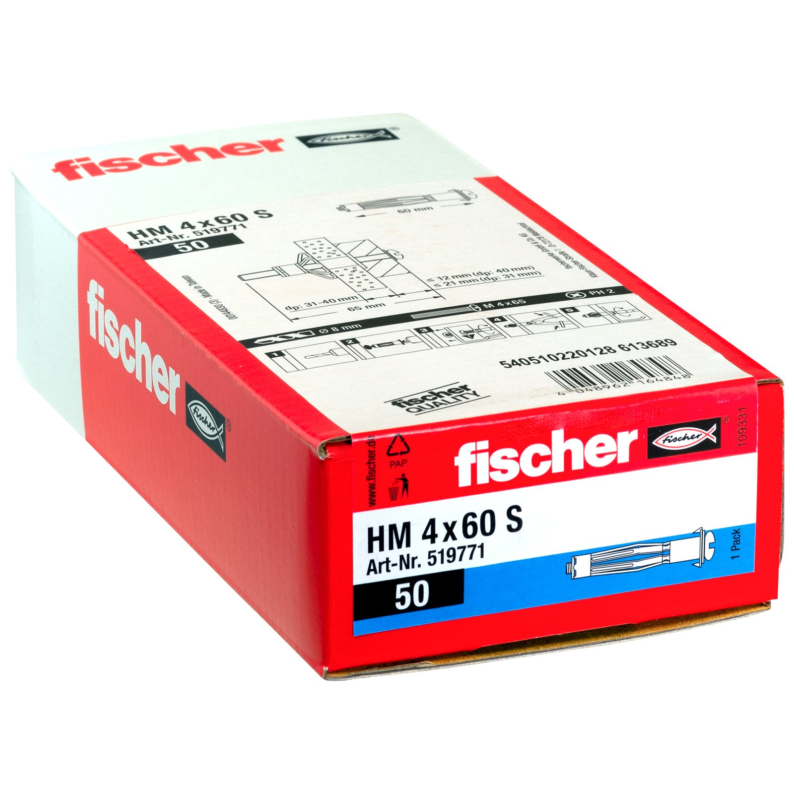 fischer Hohlraum-Metalldübel HM S