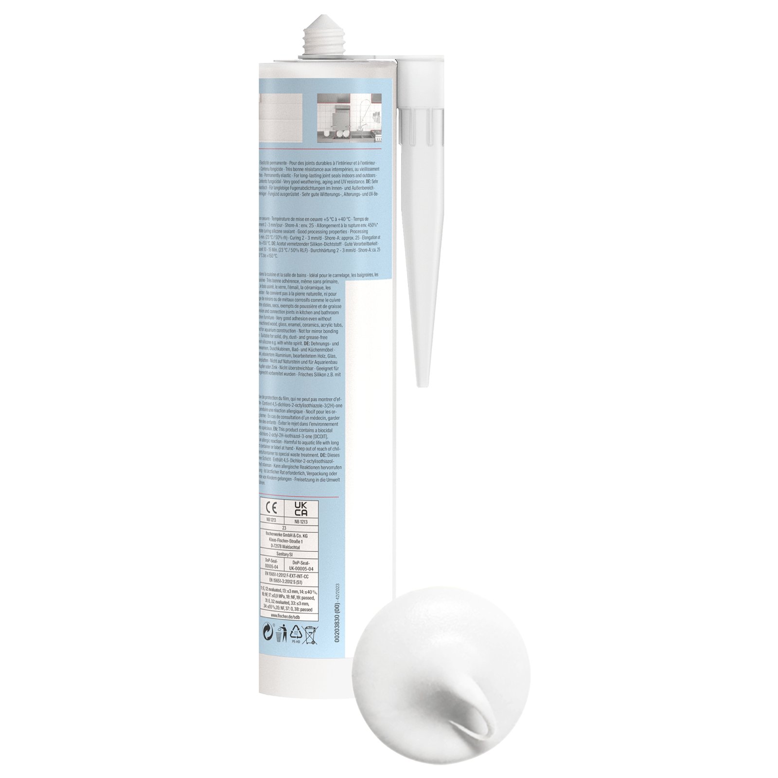 fischer Sanitärsilikon Sanitary Pro SI ws