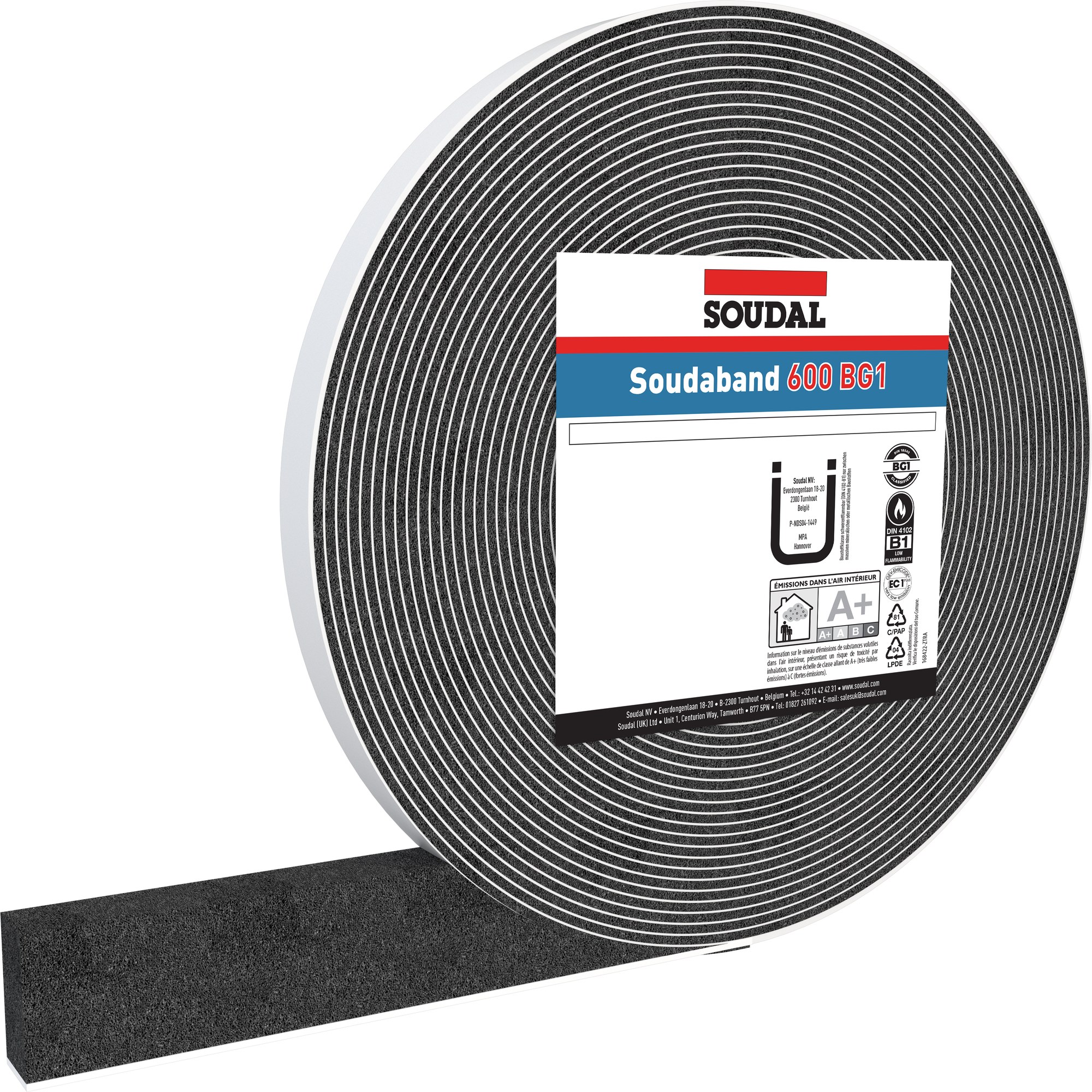 Soudal Soudaband 600 BG1 – Selbstklebendes Kompriband
