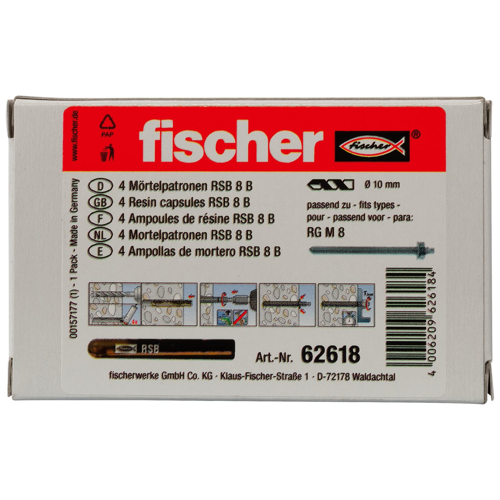 fischer Mörtelpatrone RSB B