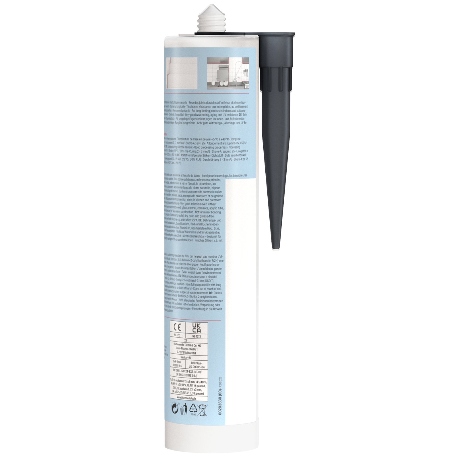 fischer Sanitärsilikon Sanitary Pro SI dgr
